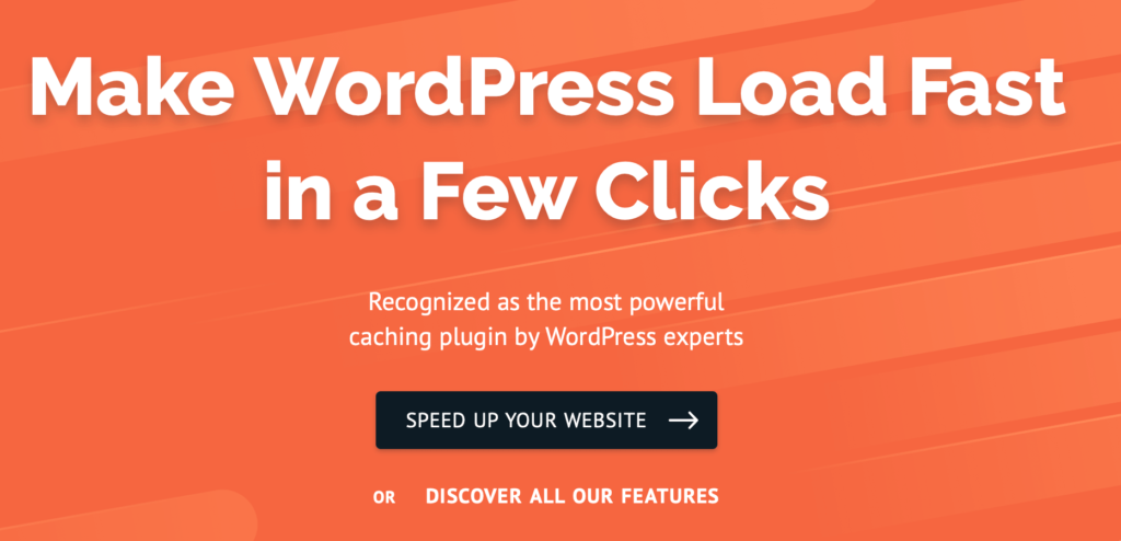 speed up your wordpress site with WP Rocket plugin