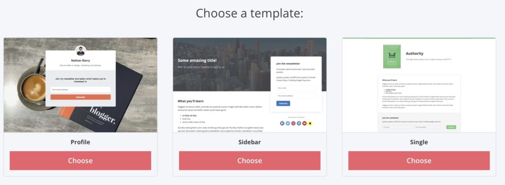 email opt in design ideas: convertKit | how to build an email list | how to get email subscribers with ConvertKit.