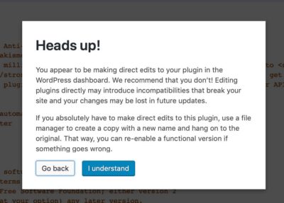 wordpress plugin editor