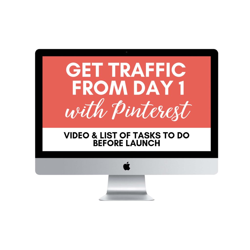 Get Traffic from day 1 with Pinterest for free - Bonus for how to start a blog online course for beginners