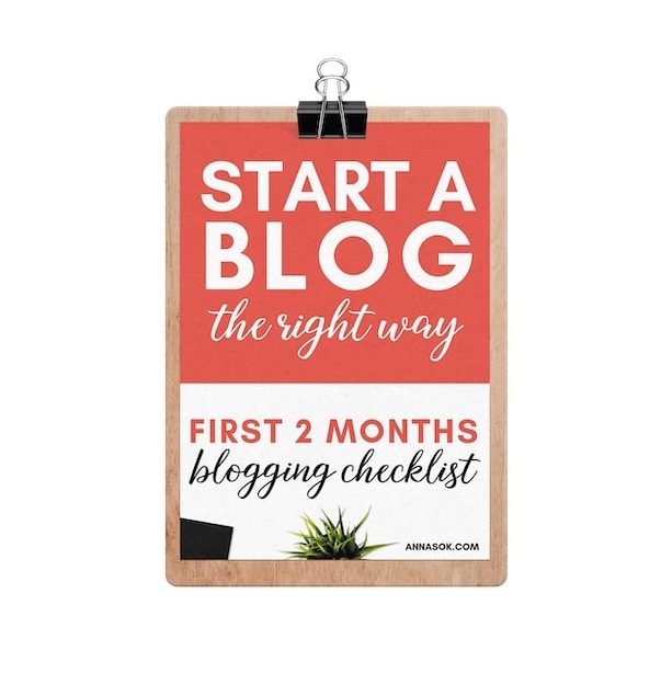 Blogging Checklist - Bonus for how to start a blog online course for beginners