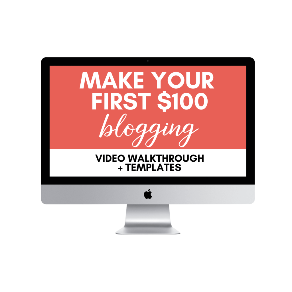 Make Money Blogging for Beginners $100 - Bonus for how to start a blog online course for beginners