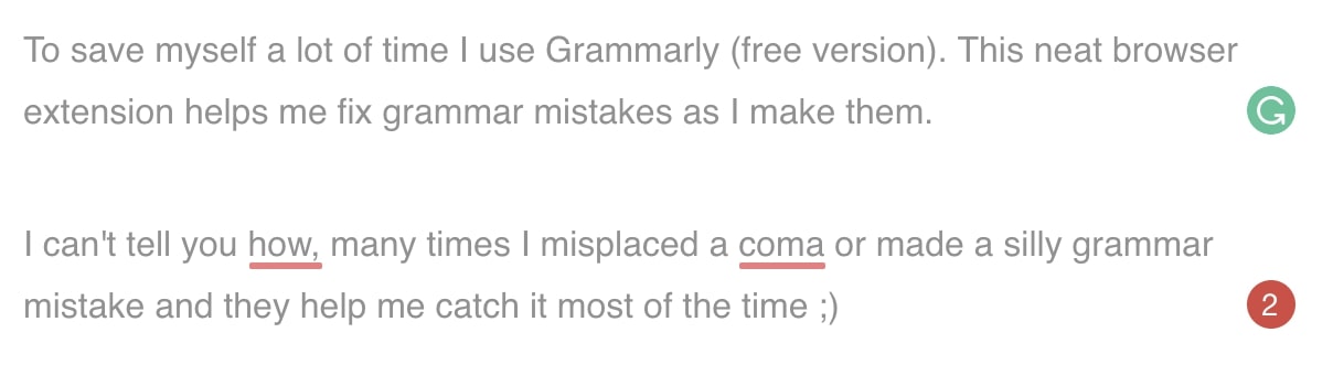 grammarly catches mistakes for bloggers