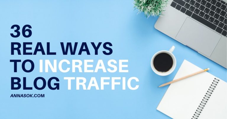Learn the 36 ways of how to get more blog traffic to your blog! In this list of tips and ideas you will find new cool ways of driving more visitors to your blog through SEO, Pinterest, social media, guest posting and more. Check out the full list in the article... #blogtips #blogtraffic
